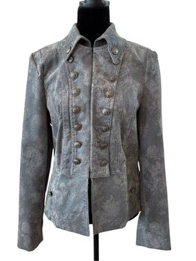 Cass Women's Military-Style Blazer in Gray